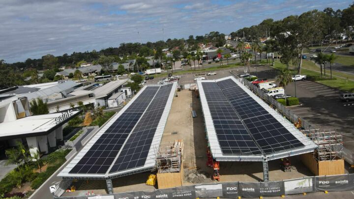 In Progress – St Marys Rugby League Club Solar Car Park Installation - 690kW - St Marys, NSW