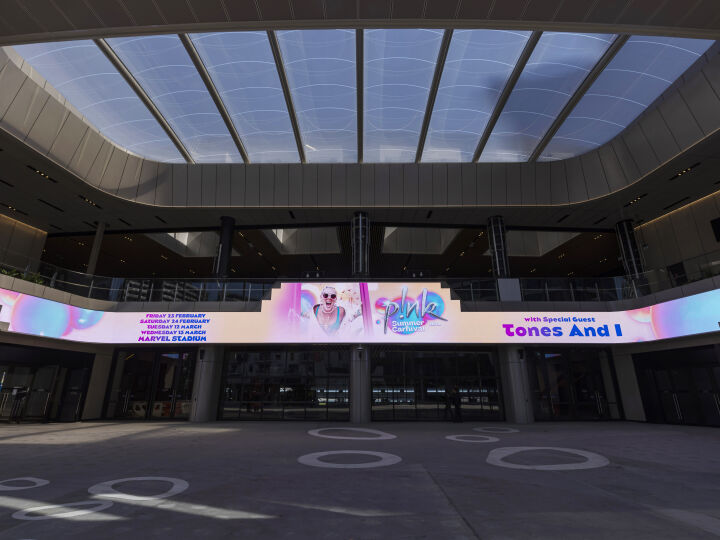 Bespoke and Curved LED Screen Marvel Stadium by Sharp EIT Solutions