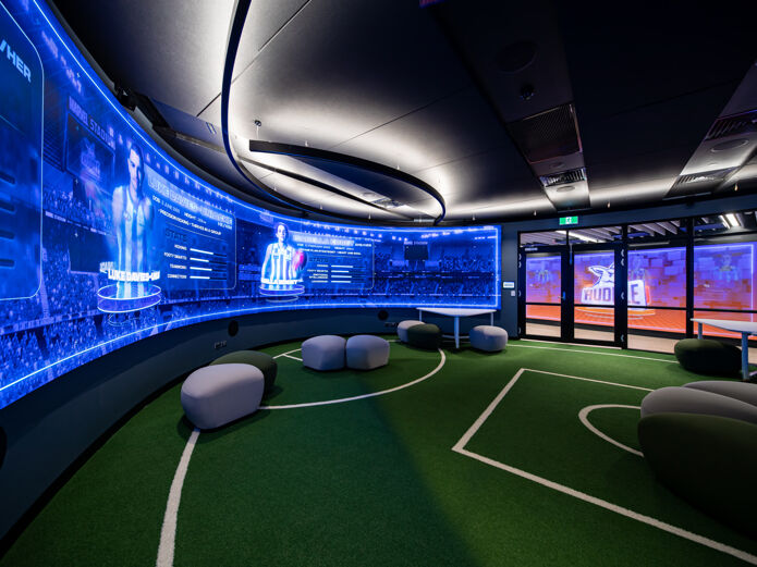 The Huddle North Melbourne Kangaroos Curved LED Wall