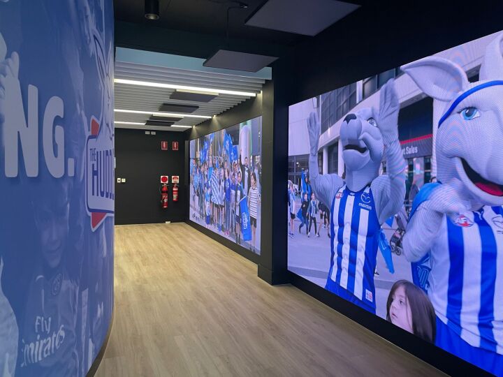 LED Video Wall the Huddle North Melbourne Kangaroos by Sharp EIT Solutions