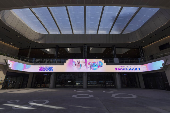 Bespoke and Curved LED Screen Marvel Stadium by Sharp EIT Solutions