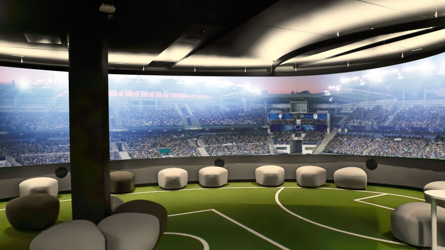 The Huddle LED Curved Screen by Sharp EIT Solutions